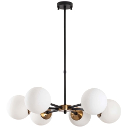 Φωτιστικό Οροφής Akkas 942FLG1165 73x73x72cm 6xE14 40W Black-Gold Opviq