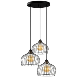 Φωτιστικό Οροφής Bek 942FLG1178 56x56x121cm 3xE27 40W Black-Gold Opviq