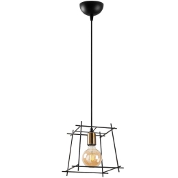 Φωτιστικό Οροφής Coman 942FLG1183 24x24x122cm 1xE27 40W Black-Gold Opviq