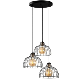 Φωτιστικό Οροφής Kozan 942FLG1227 56x56x126cm 3xE27 40W Black Opviq