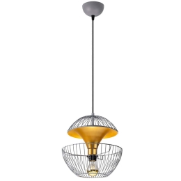Φωτιστικό Οροφής Telmander 942FLG1256 30x30x45/135cm 1xE27 40W Grey-Gold Opviq