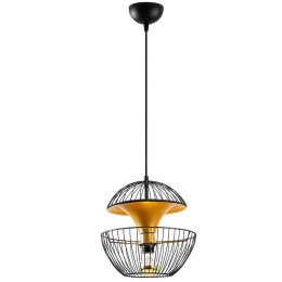 Φωτιστικό Οροφής Telmander 942FLG1259 30x30x45/135cm 1xE27 40W Black-Gold Opviq