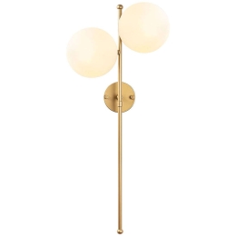 Φωτιστικό Τοίχου - Απλίκα Fazli 942FLG2147 32x27x72cm 2xE14 40W Gold Opviq