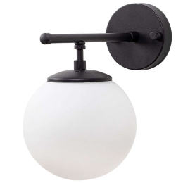 Φωτιστικό Τοίχου - Απλίκα Roe 942FLG2151 15x24x24cm 1xE14 40W Black-White Opviq