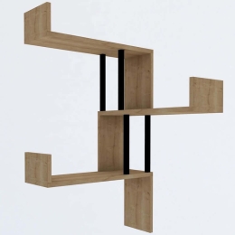 Ραφιέρα Τοίχου Bombe 495SSE1153 105x20x60cm Oak-Black