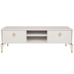 Έπιπλο Τηλεόρασης Posh 854KLN3054 143x40x47cm White-Gold