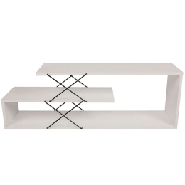 Έπιπλο Τηλεόρασης Zigzag 854KLN3062 120x30x40cm White