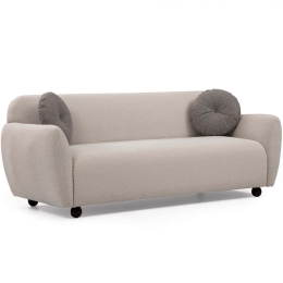 Καναπές Τριθέσιος Eddy 560ARE1329 223x83x86cm Cream