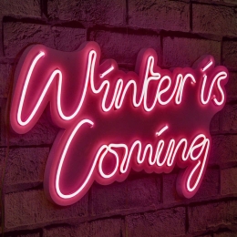 Διακοσμητικό Φωτιστικό Τοίχου Winter Is Coming 395NGR2101 52x2x28cm Led 24,1W Pink Wallity