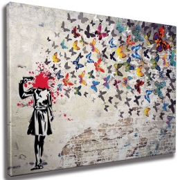 Πίνακας Καμβάς 966BRS1203 100x70cm Multi Wallity Horizontal Ξύλο, Καμβάς