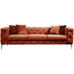 Καναπές Τριθέσιος Como 569HLN1132 237x90x73cm Orange