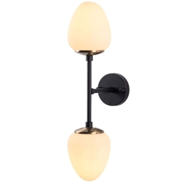 Φωτιστικό Τοίχου - Απλίκα Camflo 942FLG1264 12x23x56cm 2xE14 40W Black Opviq