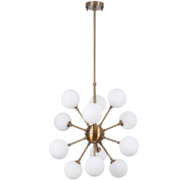 Φωτιστικό Οροφής Cavud 942FLG1273 52x52x92cm 12xG9 10W Gold Opviq