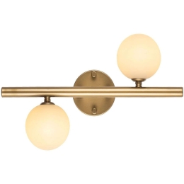 Φωτιστικό Τοίχου - Απλίκα Domino 942FLG1282 40x12x26cm 2xG9 10W Gold-White Opviq