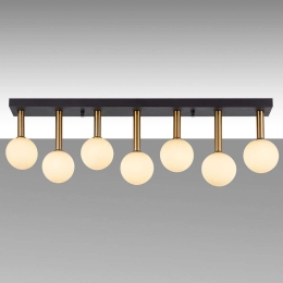 Φωτιστικό Οροφής - Πλαφονιέρα Even 942FLG1299 82x10x26cm 7xG9 10W Black-Gold Opviq