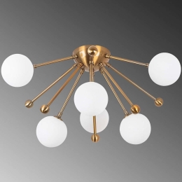 Φωτιστικό Οροφής - Πλαφονιέρα Roze 942FLG1322 50x50x28cm 6xG9 10W Gold Opviq