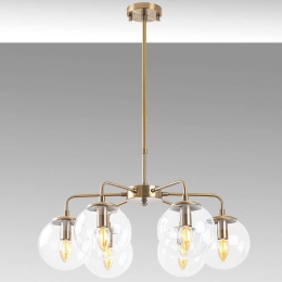 Φωτιστικό Οροφής Viran 942FLG1353 56x56x80cm 6xE14 40W Gold-Clear Opviq