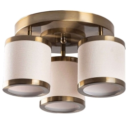 Φωτιστικό Οροφής - Πλαφονιέρα Way 942FLG1366 40x40x22cm 3xE27 40W Gold-Cream Opviq