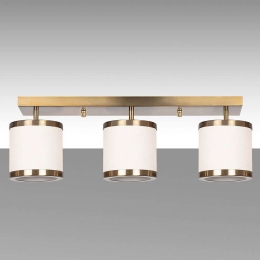 Φωτιστικό Οροφής - Πλαφονιέρα Way 942FLG1368 66x15x21cm 3xE27 40W Gold-Cream Opviq
