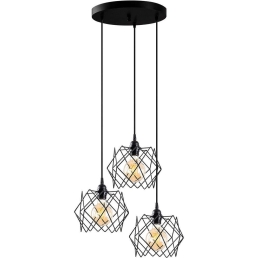 Φωτιστικό Οροφής Karakas 584TTM2114 Φ54x120cm 3xE27 40W Black Opviq