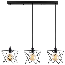 Φωτιστικό Οροφής - Ράγα Akkas 584TTM2116 98x24x120cm 3xE27 40W Black Opviq