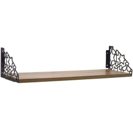 Ράφι Τοίχου 379VLV1804 60x14x20cm Brown-Black