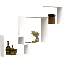 Ραφιέρα Τοίχου Silver 835PUQ1689 98x19,6x72cm White