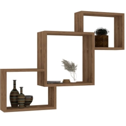 Ραφιέρα Τοίχου Silver 835PUQ1690 98x19,6x72cm Walnut