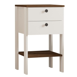 Κομοδίνο Ruzisa 835PUQ2704 44x44x75cm White-Walnut