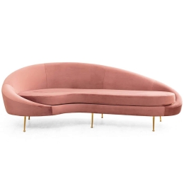 Καναπές Τριθέσιος Eses Left 560ARE1350 255x120x85cm Pink