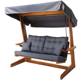 Κούνια Κήπου Τριθέσια Sia 675SWG1105 235x134x195cm Anthracite