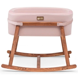 Κούνια Βρεφική Hier 676HDS1120 90x58x70cm Pink-Oak Βρεφικό