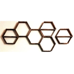 Ράφια Τοίχου (Σετ 6Τμχ) 792EVL2890 40x10x37cm Walnut