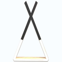 Ράφι Τοίχου 792EVL2908 25x6x42cm Walnut-Black