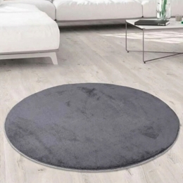 Χαλί Oval Plush 202BLY1364 Dark Grey Conceptum Hypnose 80X80cm Round
