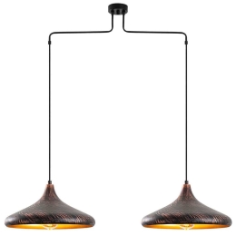 Φωτιστικό Οροφής Barek 942FLG1402 100x35x132cm 2xE27 40W Black-Copper Opviq