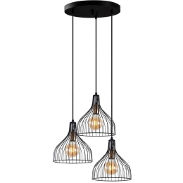 Φωτιστικό Οροφής Cafu 942FLG1410 49x49x121cm 3xE27 40W Black Opviq