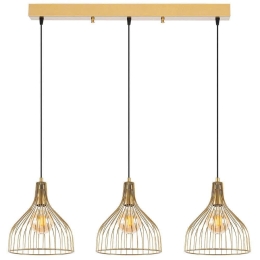 Φωτιστικό Οροφής - Ράγα Cafu 942FLG1412 94x25x121cm 3xE27 40W Gold Opviq