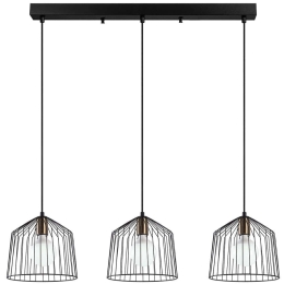 Φωτιστικό Οροφής - Ράγα Cat 942FLG1417 96x26x121cm 3xE27 40W Black Opviq