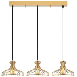 Φωτιστικό Οροφής - Ράγα Events 942FLG1440 96x23x129cm 3xE27 40W Gold Opviq