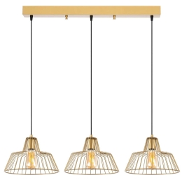 Φωτιστικό Οροφής - Ράγα Hakcu 942FLG1447 100x30x116cm 3xE27 40W Gold Opviq