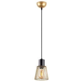 Φωτιστικό Οροφής Kemtel 942FLG1455 16x16x119cm 1xE27 40W Gold-Black Opviq