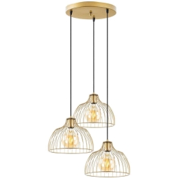 Φωτιστικό Οροφής Kozan 942FLG1477 56x56x126cm 3xE27 40W Gold Opviq