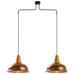 Φωτιστικό Οροφής Kurek 942FLG1478 100x32x137cm 2xE27 40W Patina Gold Opviq