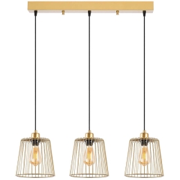 Φωτιστικό Οροφής - Ράγα Pirlo 942FLG1492 68x16x114cm 3xE27 40W Gold Opviq