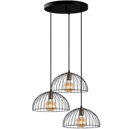Φωτιστικό Οροφής Telkure 942FLG1609 55x55x116cm 3xE27 40W Black-Gold Opviq