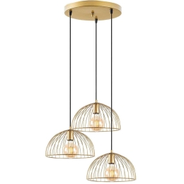 Φωτιστικό Οροφής Telkure 942FLG1612 55x55x116cm 3xE27 40W Gold Opviq