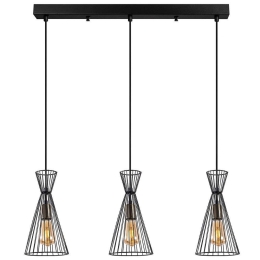 Φωτιστικό Οροφής - Ράγα Teltom 942FLG1614 68x15x125cm 3xE27 40W Black Opviq