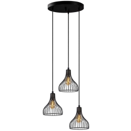 Φωτιστικό Οροφής Telyildo 942FLG1621 44x44x117cm 3xE27 40W Black-Gold Opviq