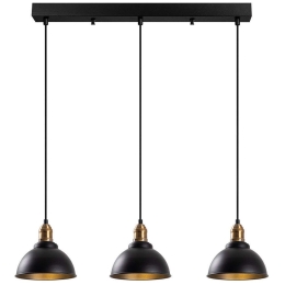 Φωτιστικό Οροφής - Ράγα Varzan 942FLG1625 70x21x117cm 3xE27 40W Black-Gold Opviq